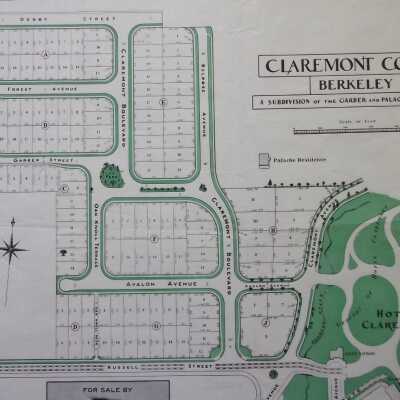 Claremont Court, Berkeley, a subdivision of the Garber and Palache properties.