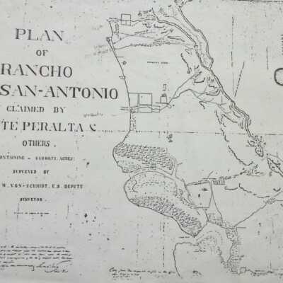 Plan of Rancho de San Antonio, 1852, claimed by Vincinte Peralta and others