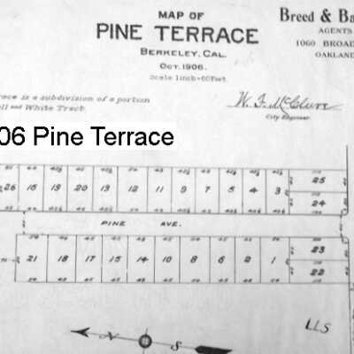 Map of Pine Terrace, Berkeley, Cal. Oct 1906