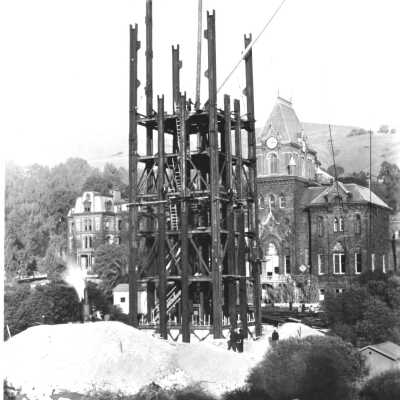University of California Sather Tower Under Construction