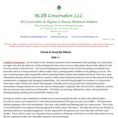 Conservation report