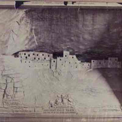 Restoration of a Portion of an Ancient Cave Town on the Rio Chelly