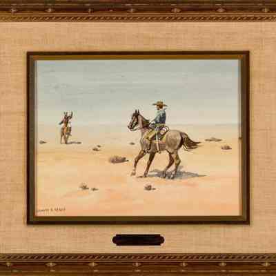 Crow Indian and Trooper