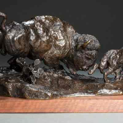 Buffalo and Wolf