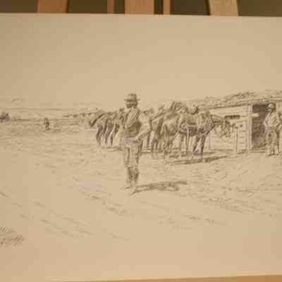 The Conservation of Charles M. Russell portfolio: "The Stage Station"