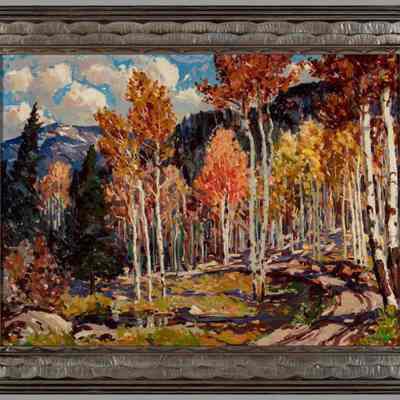 Autumn Aspens (Or Taos Woodland Scene)