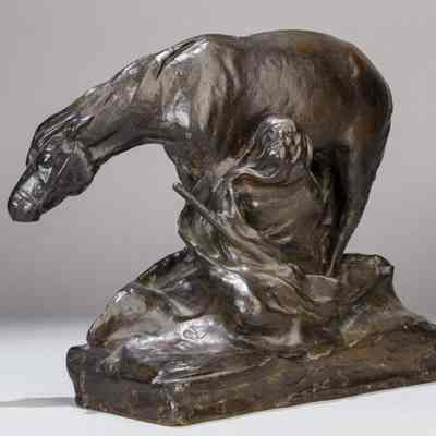 Horse and Figure Group, After Solon Hannibal Borglum's Pioneer in a Storm