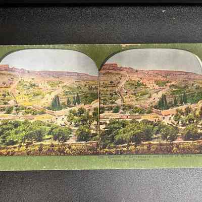 225. Garden of Gethsemane and Mount of Olives, from Jerusalem, Palestine.