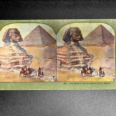 283. The Sphinx and Pyramid, Cairo, Egypt.