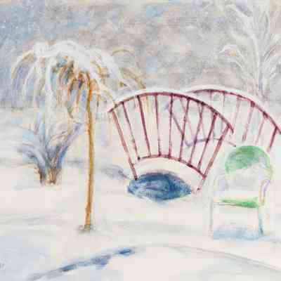 New Snow in My Courtyard