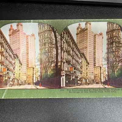214. The Syndicate and St. Paul Buildings, Highest Office Buildings in the World, New York City.