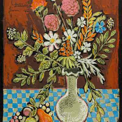 untitled (Flowers in Grey Vase)
