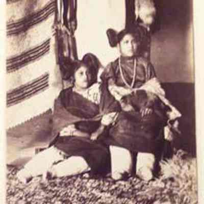 Masha-Honka & Ng-Nue At Home in Oraibi Village, Hopi Mesas