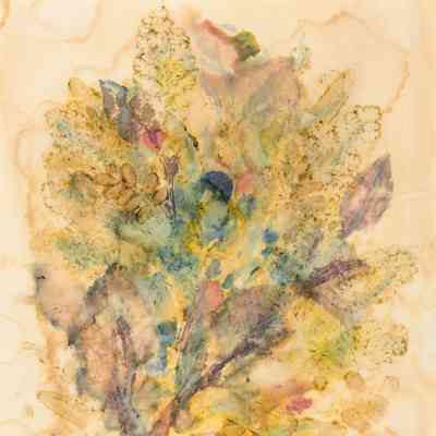 Flower and Leaf Stained Bouquet