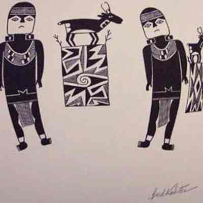 Mimbres Design-Deer Maidens