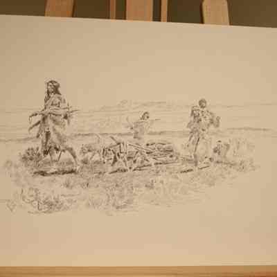 The Conservation of Charles M. Russell portfolio: "Before This He Had Only Wolves"