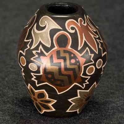 untitled, polychrome carved ware