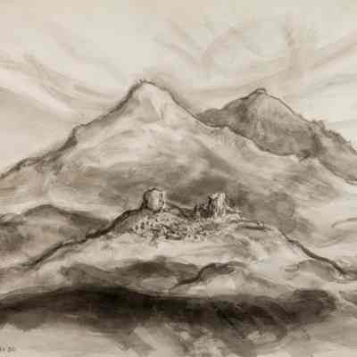 Spanish Peaks and Mesa near Walsenburg