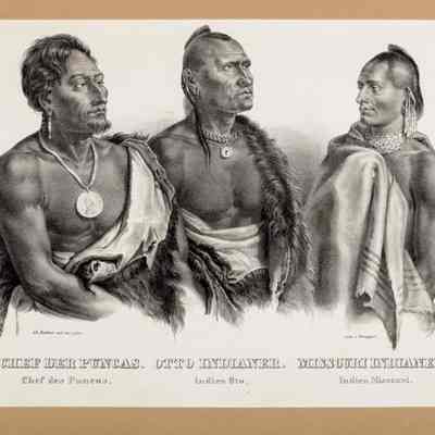 Chief Der Puncas Otto Indianer Missouri Indianer