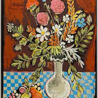 untitled (Flowers in Grey Vase)