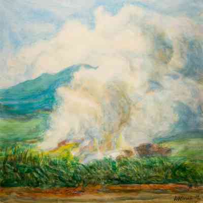 Burning Cane Field (near Laharna)