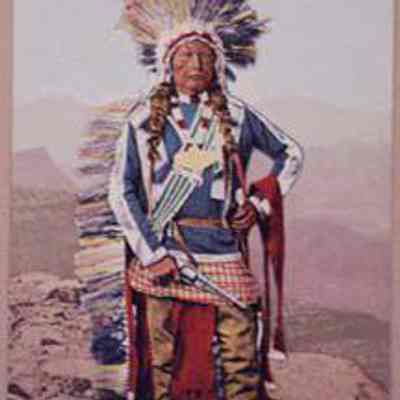 Ute Indian in War Bonnet