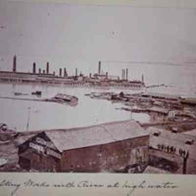 Smelting Works with River at high water