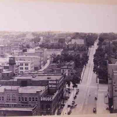 Dodge St. looking W. from 16th
