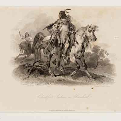 Blackfoot Indian on Horseback