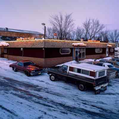 The Queen City Club early on a Saturday night. Dickinson, North Dakota.