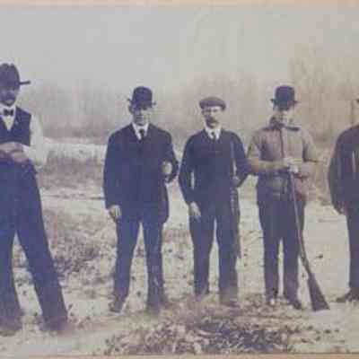 Five Men with Shot Guns, 3 with Derbies