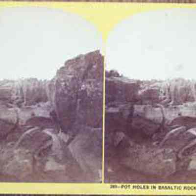Pot Holes in Basaltic Rock. . .