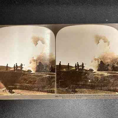 7559-Enormous 11-inch shell from Japanese siege gun, beginning its deadly flight into Port Arthur