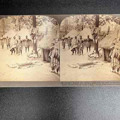(14) Stalwart Basutos (So. African aborigines) and their extraordinary homes, World's Fair, St. Louis, U.S.A.