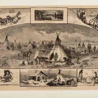 An Indian Village, Near Standing Rock