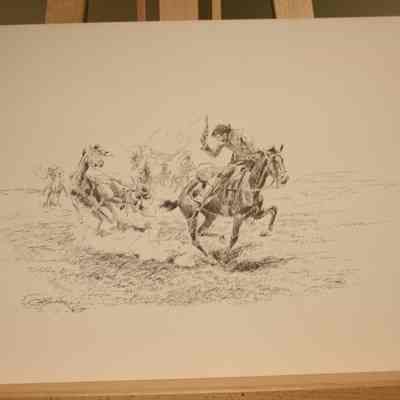 The Conservation of Charles M. Russell portfolio: "The Pony Express"