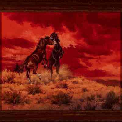 Horses in Red