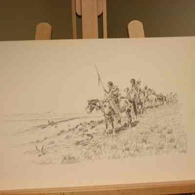 The Conservation of Charles M. Russell portfolio: "The Iron Horse Comes to the Upper Missouri"