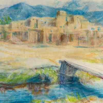 Across Bridge to South Pueblo, Taos