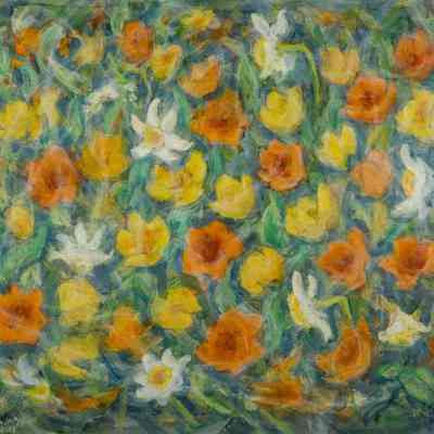 Tulips & Narcissus All-over Pattern
