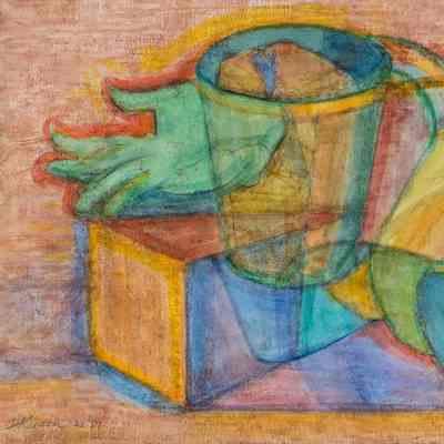 Night Image - Cube, Waste Basket & Rubber Glove