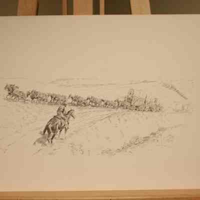 The Conservation of Charles M. Russell portfolio: "Freighting from Fort Benton"