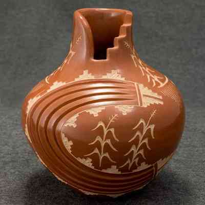 untitled, carved redware