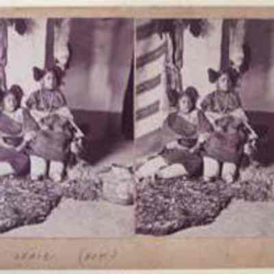 Masha-Honka and Ng-Nue At Home in Oraibi Village, Hopi Mesas