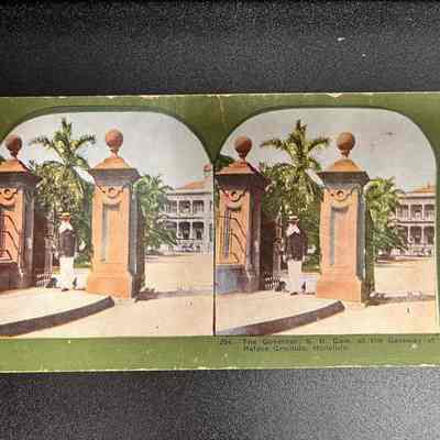 204. the Governor, S. B. Dole, at the Gateway of the Palace Grounds, Honolulu.