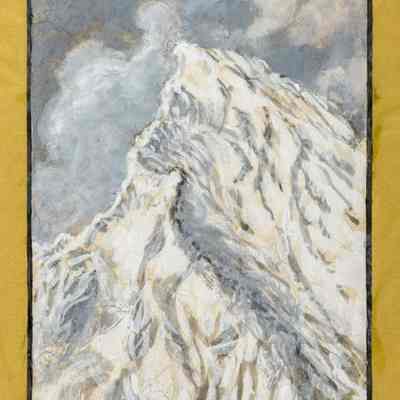 Snowy Rim above Pines