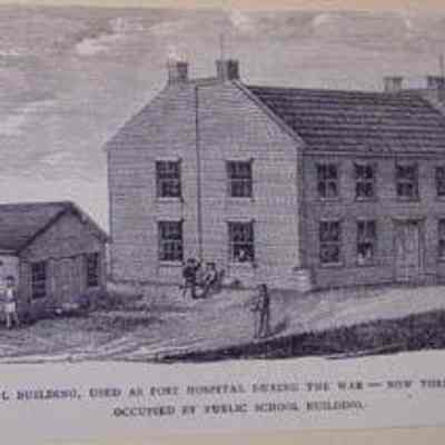 Photograph of engraving of 1st State Capitol