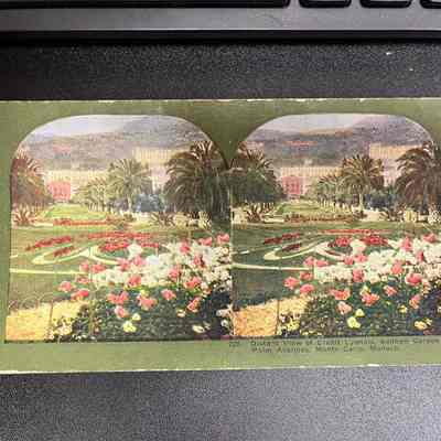 226. Distant View of Credit Lyonais, Sunken Garden and Palm Avenues, Monte Carlo, Monaco.