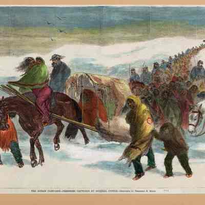 Indian Campaign-Prisoners Captured by General Custer