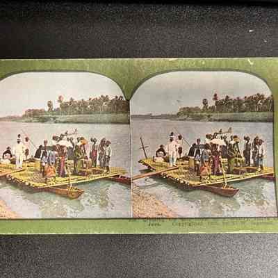 209. Crossing the Solo River on a Wherry, Island of Java.